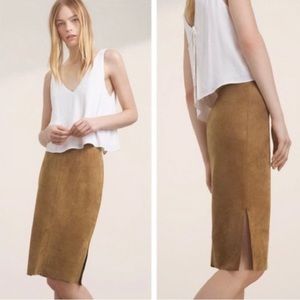 Aritizia Lis Skirt - Faux Suede